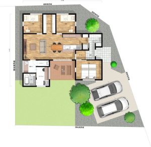 野木町　平屋間取図イメージ